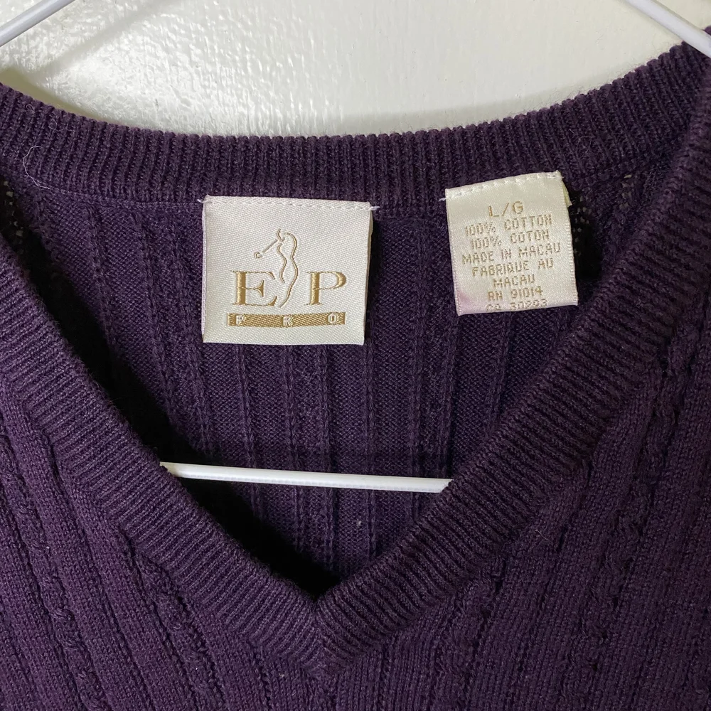 EP Pro Men's Cable Knit Sweater Vest‎ Sleeveless Pullover 100% Cotton